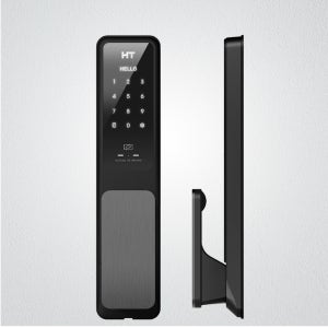 현대에이치티 무타공 하이브리드 푸시풀 즉시잠김 현관문 번호키 설치 디지털 도어락 TDL-P1102