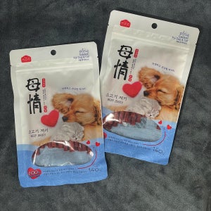 아스쿠 모정 강아지 고양이 져키 간식 소고기, 140g, 10개