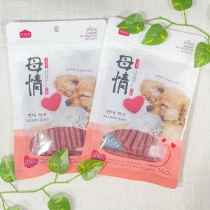 아스쿠 모정 강아지 고양이 져키 간식 연어, 140g, 10개