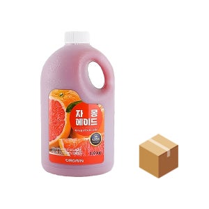 까로망 홍자몽 농축액 자몽에이드 1.9L, 6개