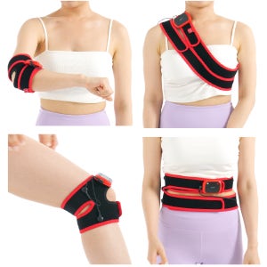 약손드림 6 in 1 멀티 EMS 레드 저주파 마사지기 안마기 다용도 보호대 밴드