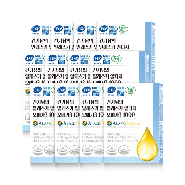 건기남의 알래스카 알티지 오메가3 1000mg 12개월 EPA 720mg DHA 280mg
