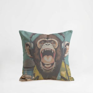 침팬지 인테리어 쿠션커버 40x40 Linen animal etc 06