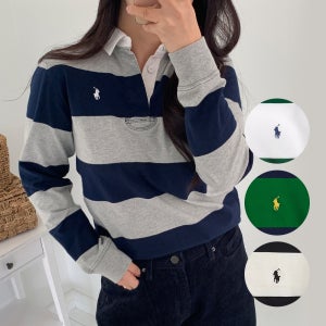 [백화점] 폴로 랄프로렌 보이즈 럭비 티셔츠 스트라이프 여성용