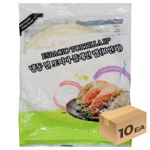 1박스) 에스파씨오 냉동 밀또띠아 빵 10인치 70g x 12장 x 10개입