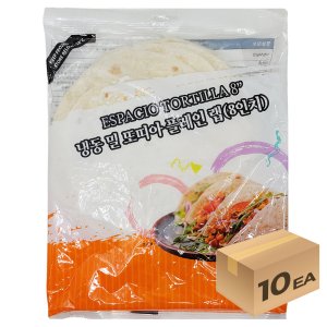 1박스) 에스파씨오 냉동 밀또띠아 빵 8인치 50g x 12장 x 10개입