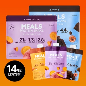 [2가지맛 선택] 인테이크 밀스 프로틴 쉐이크 단백질 21g(총 14개입)