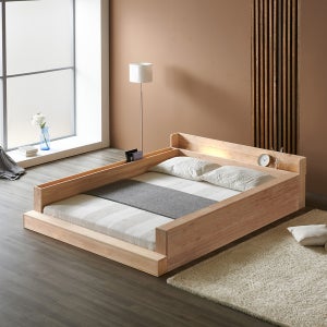 파로마 네오 피올라 LED 편백 원목 저상형 침대 가드형 SS