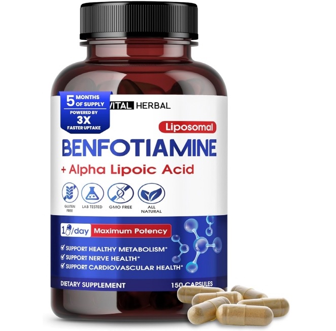 리포좀 <b>벤포티아민</b> 알파리포산 함유 600mg 150캡슐 VITAL HERBAL