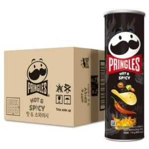 바삭한 켈로그 프링글스 매운맛, 110g, 12개