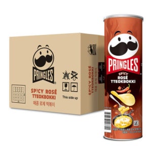 바삭한 켈로그 프링글스 로제떡볶이맛, 100g, 12개