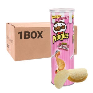 바삭한 켈로그 프링글스 버터카라멜맛, 110g, 12개