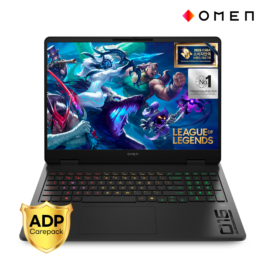 한컴/HP 오멘 16 AI7 RTX5060 윈11 사무용 게이밍 영상편집용 노트북