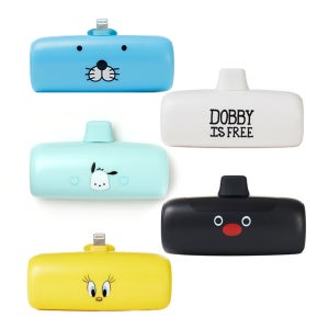 데이니즈 8핀 미니 일체형 도킹형 보조배터리 보노보노 핑구 트위티