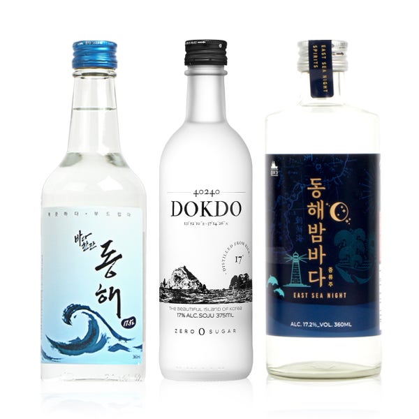 전통주애 동해바다독도세트 3병 증류식소주