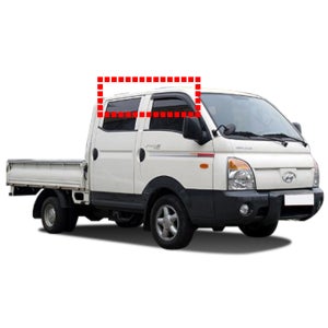 화물차 썬바이저 포터2더블캡 크롬 K744