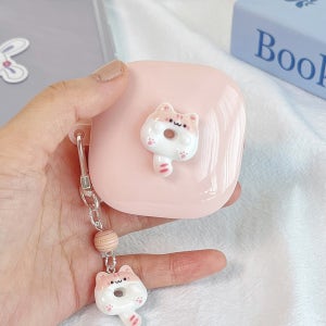 QCY T13 케이스 젤리 키링 고양이 강아지 비즈