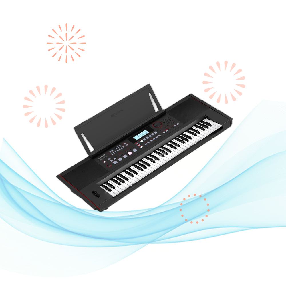 Roland 롤랜드 미디 키보드 E-X50 전자 어레인저 블루투스 블랙 CE