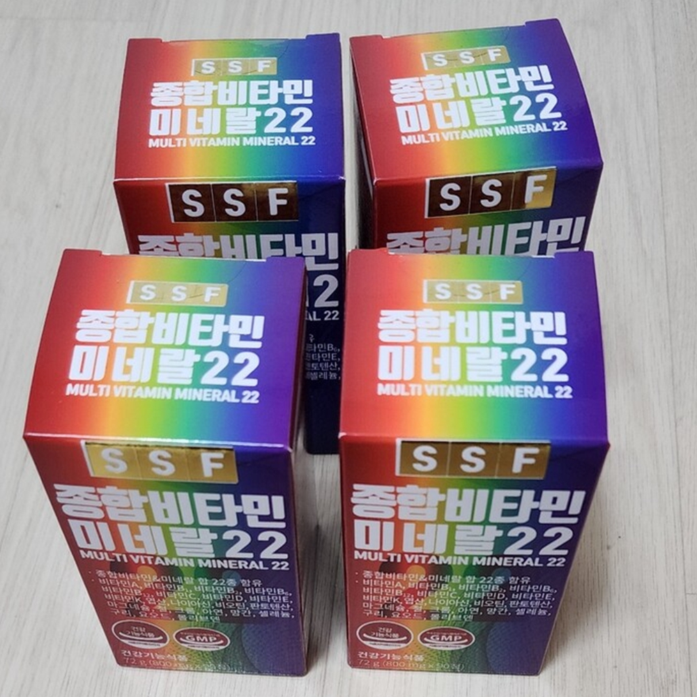 종합<b>비타민</b> 미네랄 22종 선물세트 12개월분 4박스(360정) 멀티<b>비타민</b>
