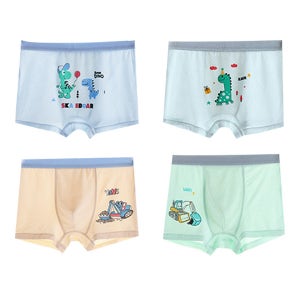 아이뿜 남아용 공룡 친구 쿨 메쉬 드로즈 사각 팬티 4종 세트 C57