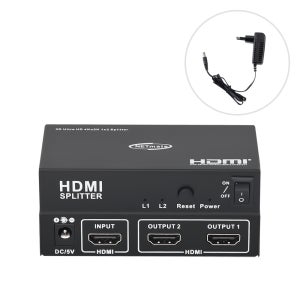 고화질 4K HDMI분배기 2포트 모니터 TV연결 2대1 컴퓨터 영상 스플리터 복제 확장