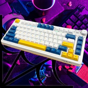 AULA 독거미 무선 저소음 기계식키보드 C타입 유무선 블루투스 게임용키보드