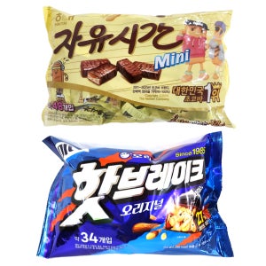 자유시간 미니 480g 핫브레이크 미니 416g 과자세트 소포장 대용량