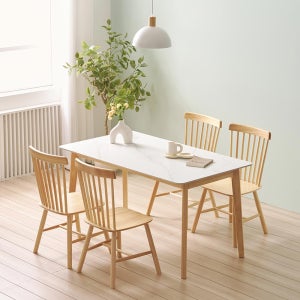 디자이너스룸 쉐리 포세린 세라믹 식탁 2인용 4인용 8인용 원목 식탁 750mm, 화이트