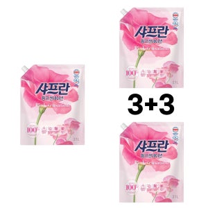 샤프란 섬유유연제 핑크 리필 2.1L 6개