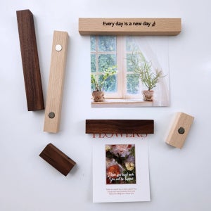 원목 자석 우드 현관문 냉장고 자석 마그넷 너도밤나무 5cm