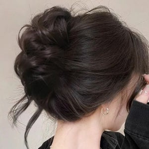 뒷통수가발 웨딩붙임머리 뒷머리볼륨 가발 셀프 집게핀