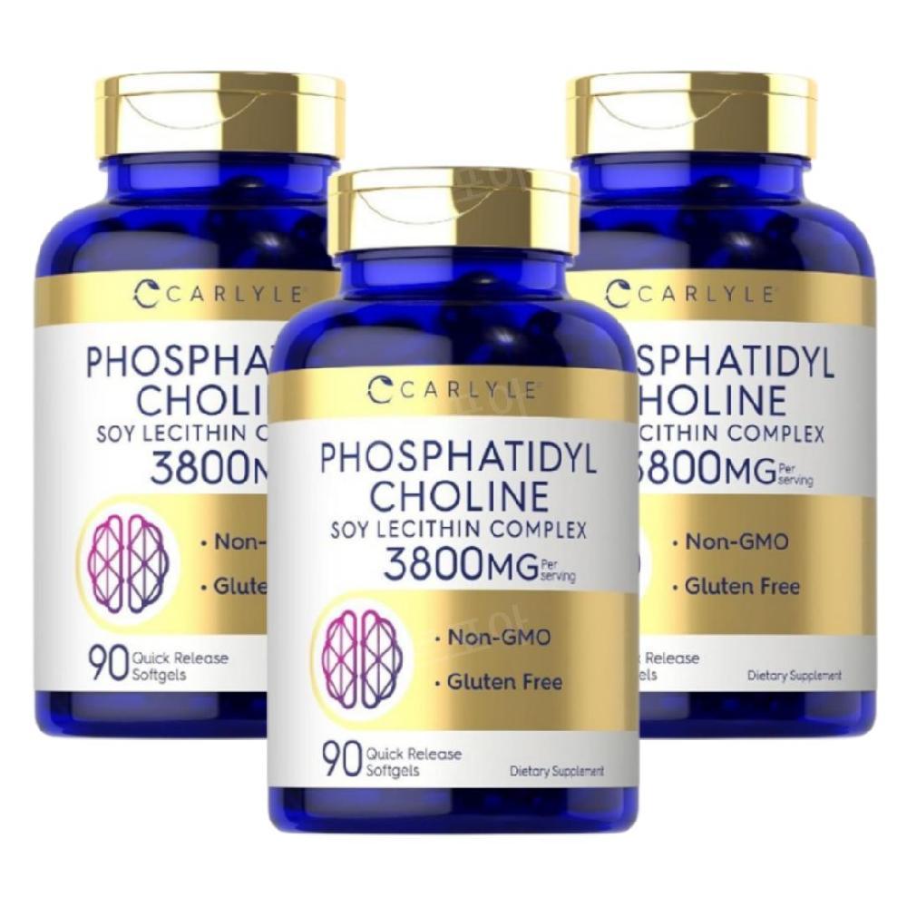 칼라일 포스파티딜 콜린 대두 <b>소이 레시틴</b> 컴플렉스 3800mg 90정 3개