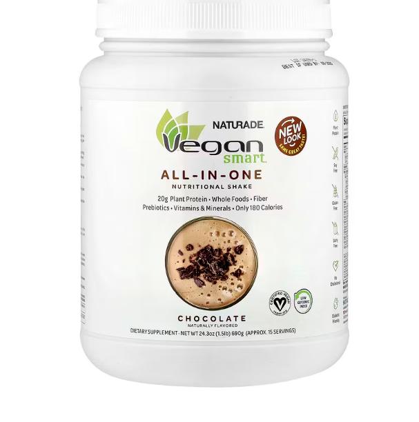 비건스마트 <b>올인원 뉴트리셔널</b> 셰이크 초콜릿 690g 1.51 lbs