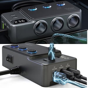 알토 MX490 멀티 시거잭 3구 소켓 시가잭 멀티포트 스위치 USB C타입 차량용 콘센트