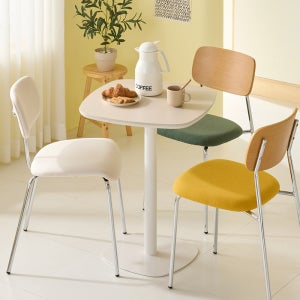 둥근사각 세라믹 카페 테이블 600 라운드 업소 커피숍 미니 원룸 식탁 1인 화이트