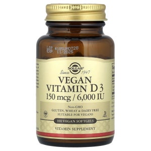 솔가 비건 비타민D3 150mcg(6000IU), 100베지캡슐