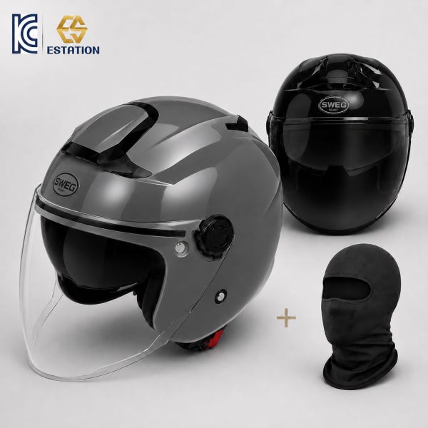 스웨그 RS10 초경량 1050g 오토바이 오픈페이스 헬멧