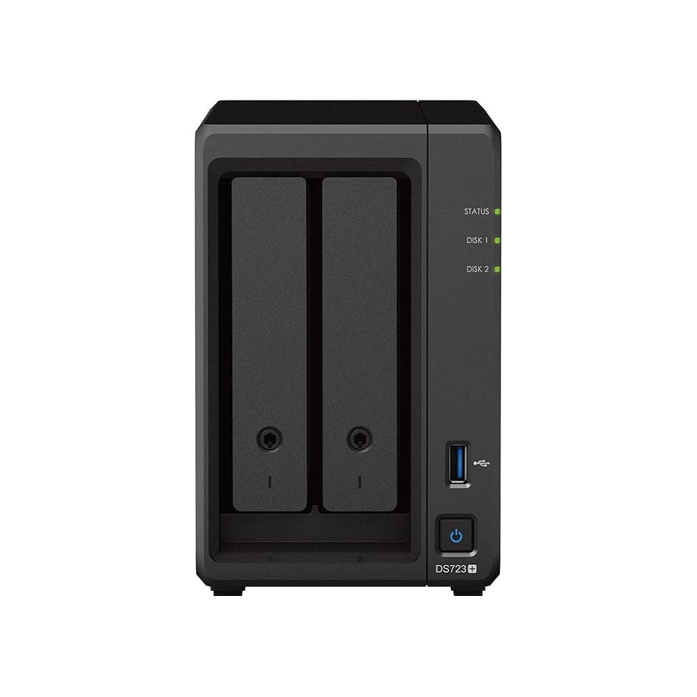 Synology DS723 Bay 디스크스테이션 NAS AMD Ryzen 스레드 R1600 듀얼 코어 2GB 2xRJ 45 1GbE LAN 포트 12TB 번들 6TB Seagate