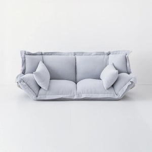 앰보 2인 좌식소파 D형 2인용, 라이트그레이 7618.2795