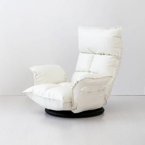 앰보 1인 좌식소파 회전팔걸이형 1인용, 밀크 1975.9044