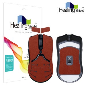 레이저 바이퍼 미니 유선 마우스 외부보호필름 레더브라운