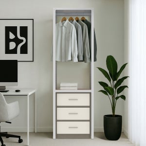 홈던트하우스 공간플레이 패브릭 서랍장 행거/선반 600x400x1800 서랍행거