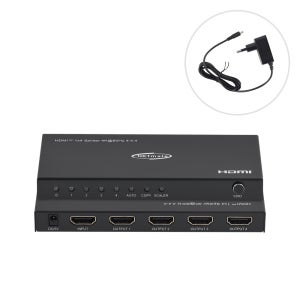 고급형 EDID 4K 60Hz HDMI분배기 1대 4포트 컴퓨터 모니터 스플리터 확장