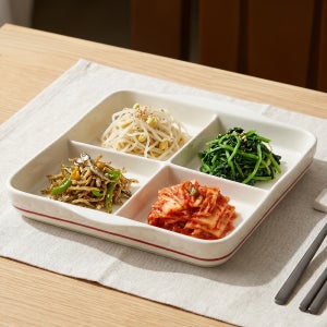 시라쿠스 쉐난고 카디날 나눔 접시 카페 브런치 반찬 그릇 21.7cm, 4칸