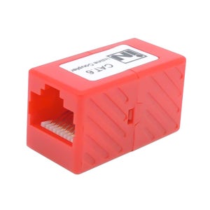 인네트워크 CAT.6 UTP I형 커플러 레드 RJ-45 8P8C IN-6IC-UTPR
