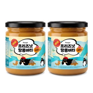 프리즈넛 플러스 100% 피넛버터 땅콩버터 스무스 땅콩잼 무첨가 무가당 430g, 2개