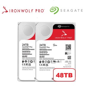 씨게이트 아이언울프 프로 48TB NASHDD 하드디스크 HDD 내장하드[24TB 2Pack]