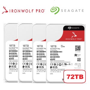 씨게이트 아이언울프 프로 72TB NASHDD 하드디스크 HDD 내장하드[18TB 4Pack]