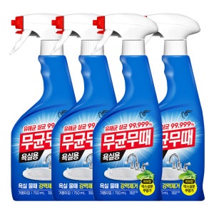 피죤 무균무때 욕실용 750ml, 4개
