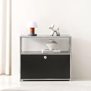 마레앤코 퀀텀 2단1도어 800 미드센츄리 수납장 철재가구